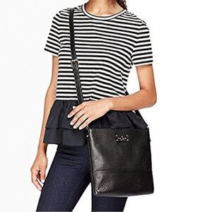 Kate Spade Cora Southport Ave Pebbled Leather Crossbody – Black
